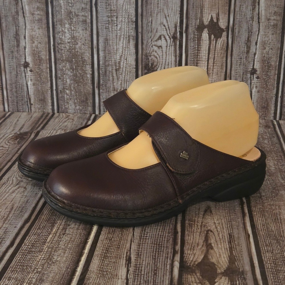 Sz 36 D/ 6 Finn Comfort Stanford Senegal Kaffee Leather Clogs Mules Shoes NWOB